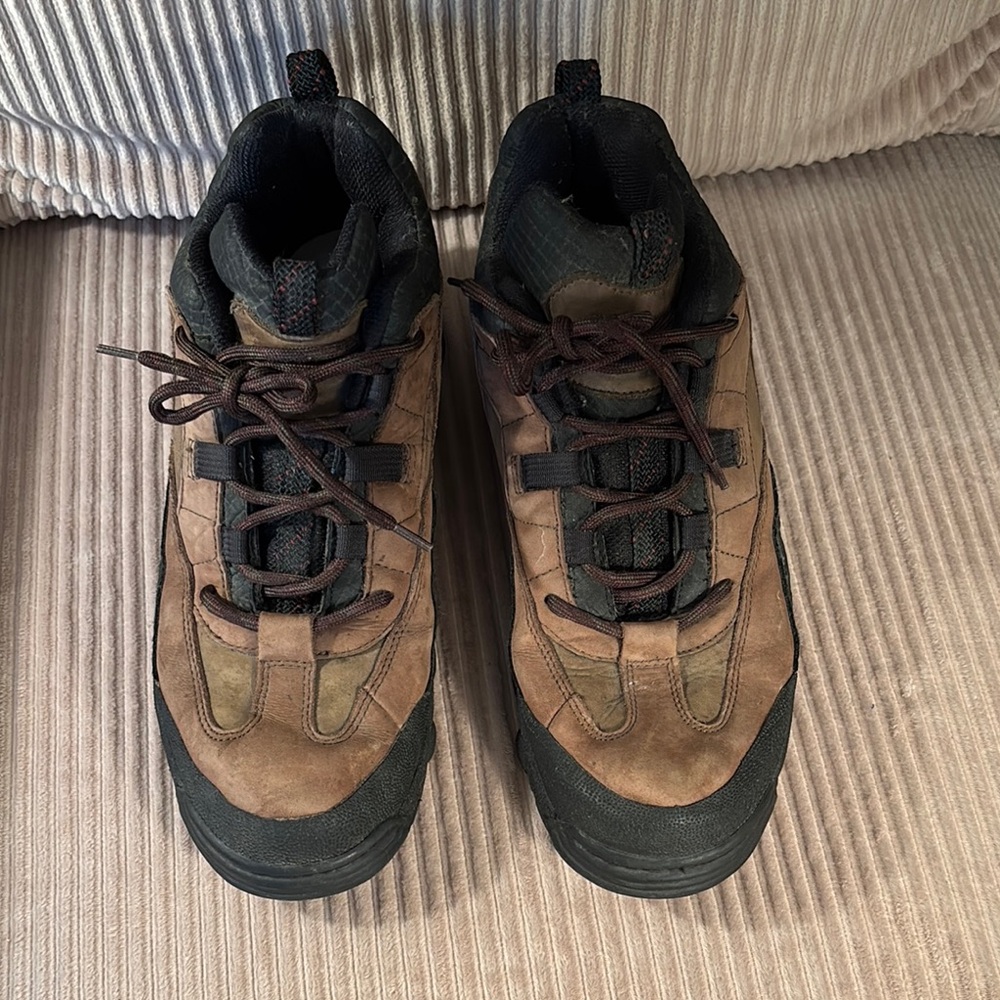 Brown and Black Athletic Shoes with Durable Traction